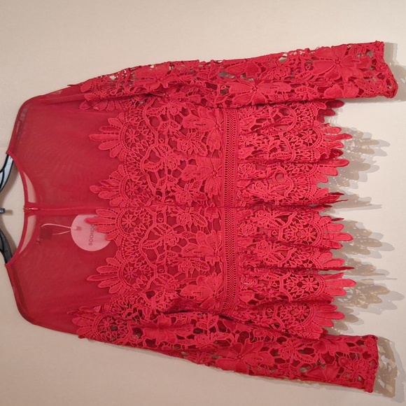 Boohoo red peplum top - Picture 5 of 6